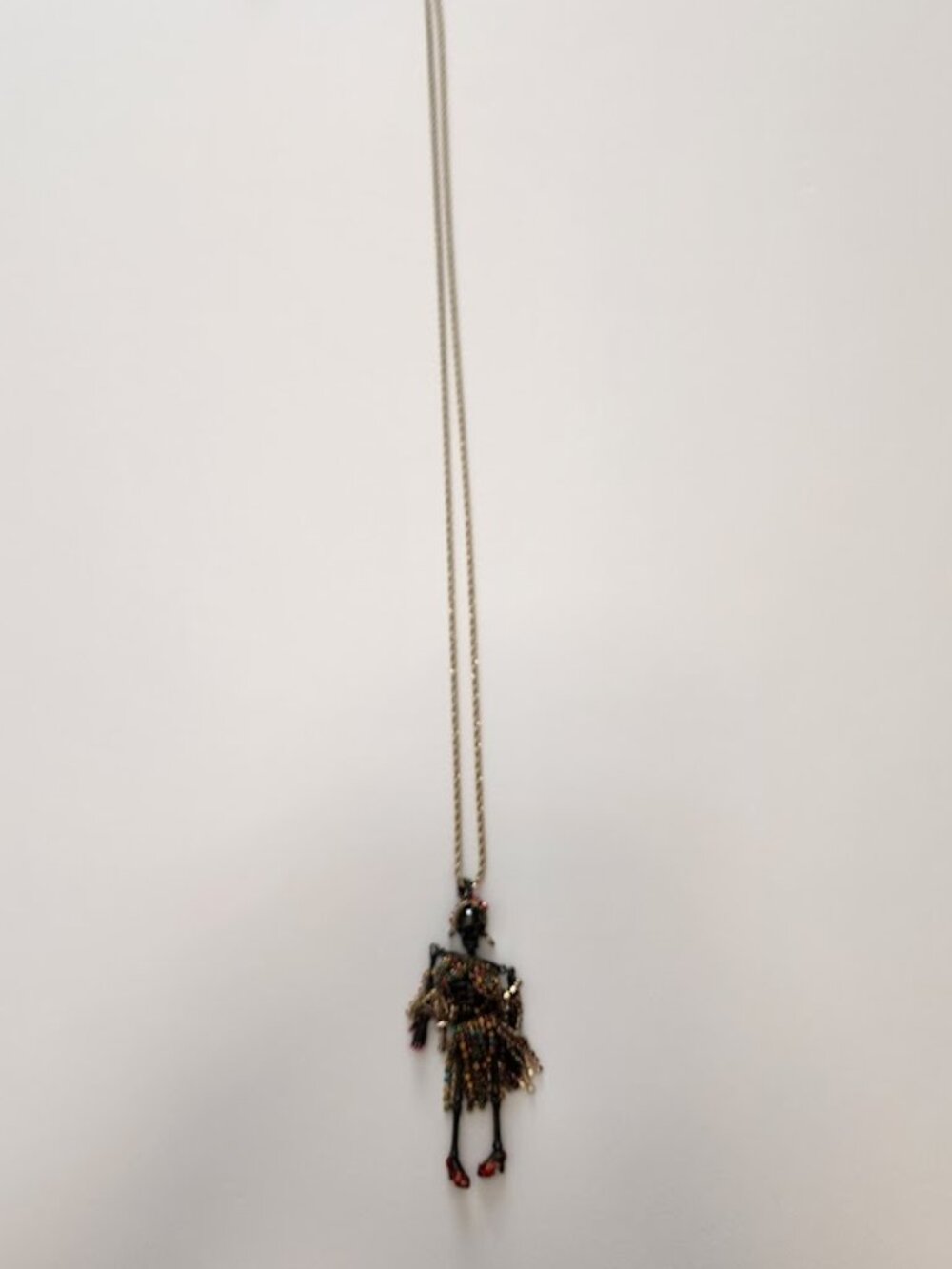 Betsey Johnson Skeleton Pendant Long Necklace - Picture 4 of 7